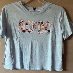 ACDC embroidered crop top SIZE L